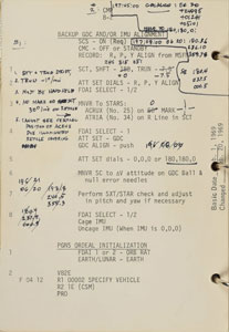 Lot #177  Apollo 9 Flown Command Module Checklist - Image 6