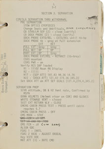 Lot #177  Apollo 9 Flown Command Module Checklist - Image 12
