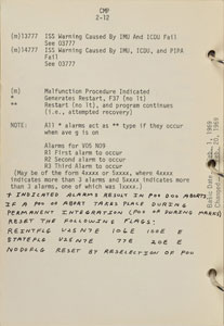 Lot #177  Apollo 9 Flown Command Module Checklist - Image 15