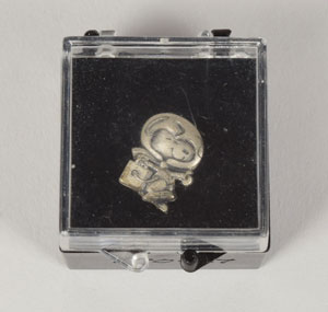 Lot #192  STS-27 Flown Silver Snoopy Pin - Image 1
