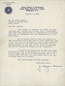 Lot #429 J. Edgar Hoover - Image 3