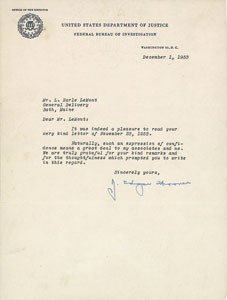 Lot #429 J. Edgar Hoover - Image 4