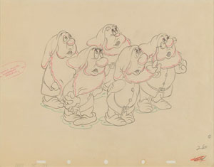 Lot #564 Dwarfs production drawing from Snow White and the Seven Dwarfs - Image 2
