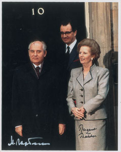 Lot #425 Mikhail Gorbachev and Margaret Thatcher