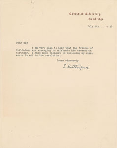 Lot #106 Ernest Rutherford - Image 1