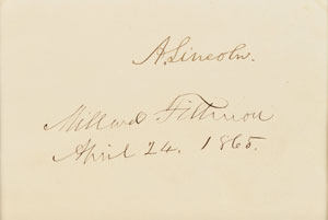 Lot #255 Abraham Lincoln and Millard Fillmore - Image 2