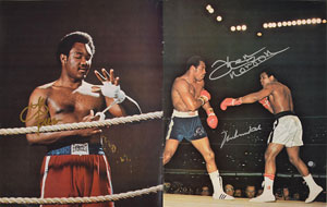 Lot #976 Muhammad Ali, George Foreman, and Ken