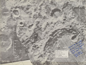 Lot #108 Dave Scott's Apollo 15 Flown Lunar Orbit Monitor Chart - Image 1
