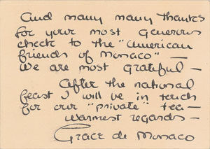 Lot #392  Princess Grace of Monaco - Image 2