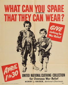 Lot #498  World War II Posters: Relief Efforts - Image 1