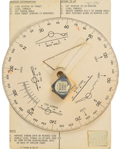 Lot #189  Apollo 15 Training-Used Sun Compass