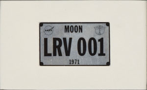 Lot #116 Dave Scott's Apollo 15 Surface-Flown Flag and License Plate Display - Image 3