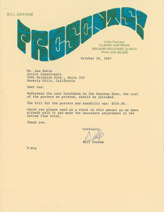 Lot #2276 Bill Graham Typed Letter Signed - Image 1