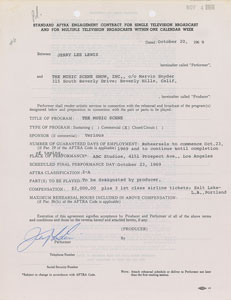 Lot #2233 Jerry Lee Lewis Signed Document - Image 1