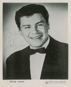 Lot #2220 Ritchie Valens Signed Photograph