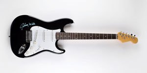 Lot #2483 Johnny Winter Signed Guitar - Image 1