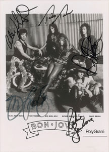 Lot #2644  Bon Jovi Signed Promo Card - Image 1
