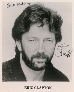 Lot #2349 Eric Clapton Signed Photograph