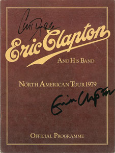 Lot #2345 Eric Clapton and Carl Radle Signed Program - Image 1