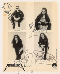Lot #2622  Metallica Signed Photograph
