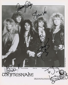 Lot #2686  Whitesnake Signed Photograph - Image 1