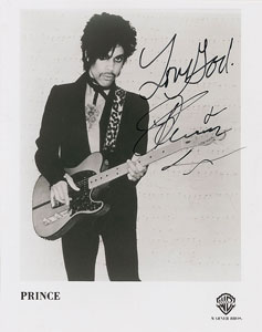 Lot #2727  Prince Signed Photograph
