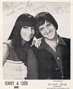 Lot #2252  Sonny and Cher Signed Photograph - Image 1