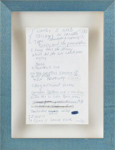 Lot #2168 Michael Jackson Handwritten Note
