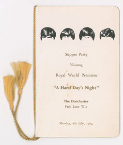 Lot #2021  Beatles A Hard Day's Night Premiere