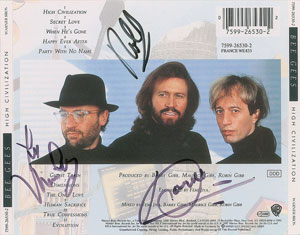 Lot #2400  Bee Gees Signed CD Sleeve - Image 1