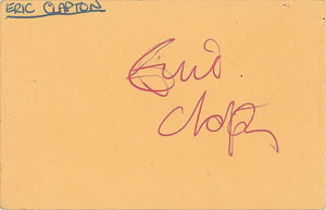 Lot #2346 Eric Clapton Signature - Image 1