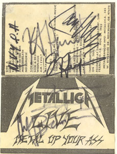 Lot #2623  Metallica Signed Demo - Image 1