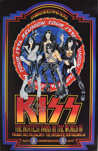 Lot #2444  KISS: Peter Criss Signed Poster and Album Flat - Image 1