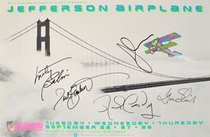 Lot #2283  Jefferson Airplane Signed Poster