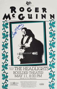 Lot #2289 Roger McGuinn Signed Poster - Image 1