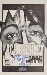 Lot #2443  KISS: Ace Frehley Signed Poster and Photograph - Image 2