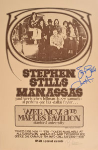 Lot #2467 Stephen Stills and Chris Hillman Signed Poster - Image 1