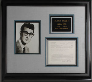 Lot #2230 Buddy Holly Signed Document