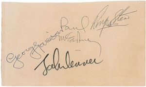Lot #2028  Beatles Signatures