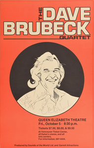 Lot #2206 Dave Brubeck Quartet Signed Poster - Image 1
