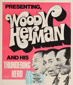 Lot #2208 Woody Herman and the Herd Signed Poster
