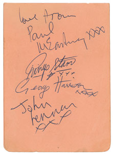 Lot #2030  Beatles Signatures
