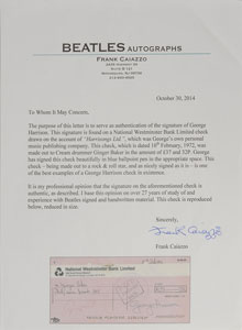 Lot #2044 George Harrison Signed Check - Image 2