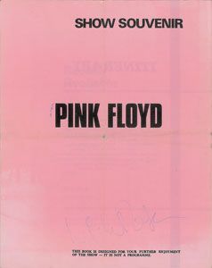 Lot #2156  Pink Floyd Signed 1972 UK Program - Image 2