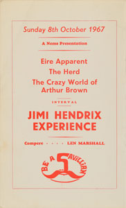 Lot #2104 Jimi Hendrix Experience 1967 Saville Theatre Program - Image 2