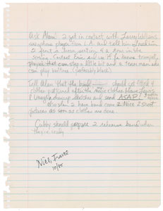 Lot #2711  Prince Handwritten Note - Image 2