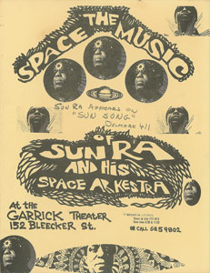 Lot #2253 The Sun Ra Arkestra 1968 Garrick Theatre Handbill - Image 1