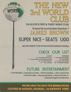 Lot #2243 James Brown New 3rd World Club Flyer - Image 1