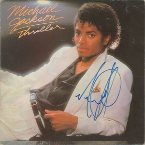 Lot #2175 Michael Jackson Signed Thriller Album - Image 1