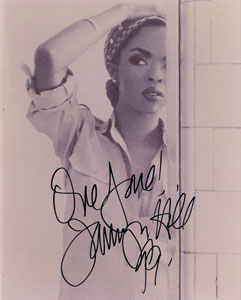 Lot #2805 Lauryn Hill Signed Photograph - Image 1